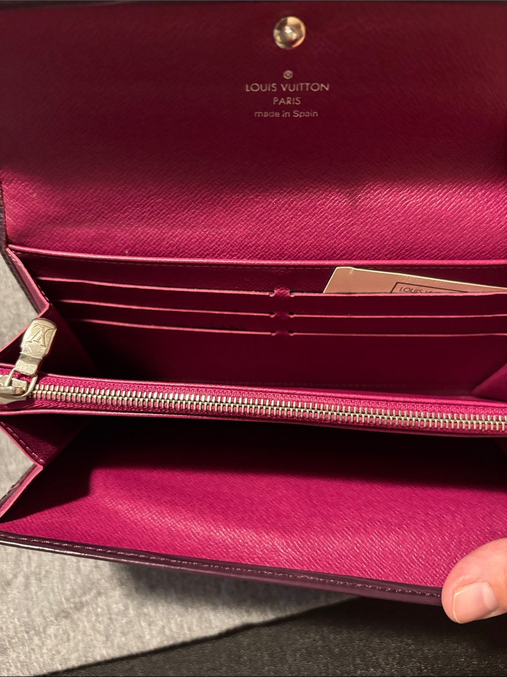 Louis Vuitton Epi Plum Textured Leather Wallet - Picture 8 of 12